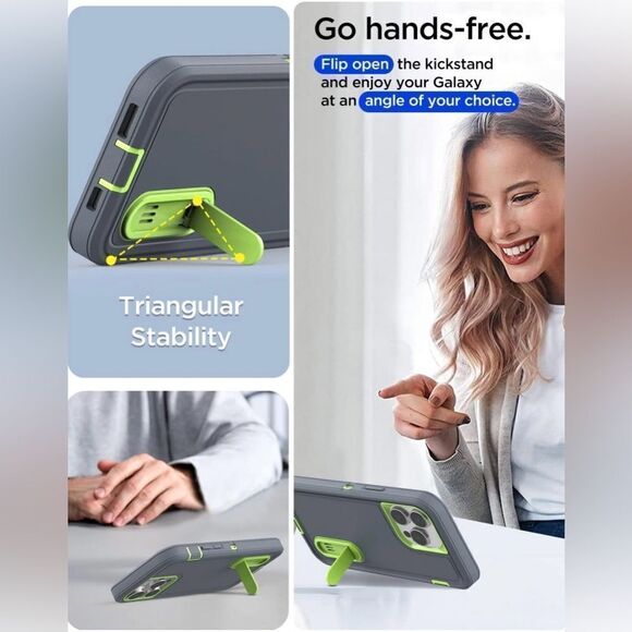 12 Pro Max iPhone Case With Kick Stand With Screen And Lens Protector NIB - Picture 3 of 10